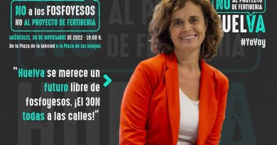 Esperanza Gómez, diputada andaluza de 'Por Andalucía' y presidenta de 'Más País Andalucía', pide movilizarse contra el proyecto de Fertiberia para Huelva