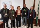 De izq. a dcha: Oscar García Jurado, Juan Antonio Prieto Pradas (presidente de la coop.), Esperanza Gómez, Sergio Gómez Reyes (Alcalde de Marinaleda) y Mánuel Prieto Pradas